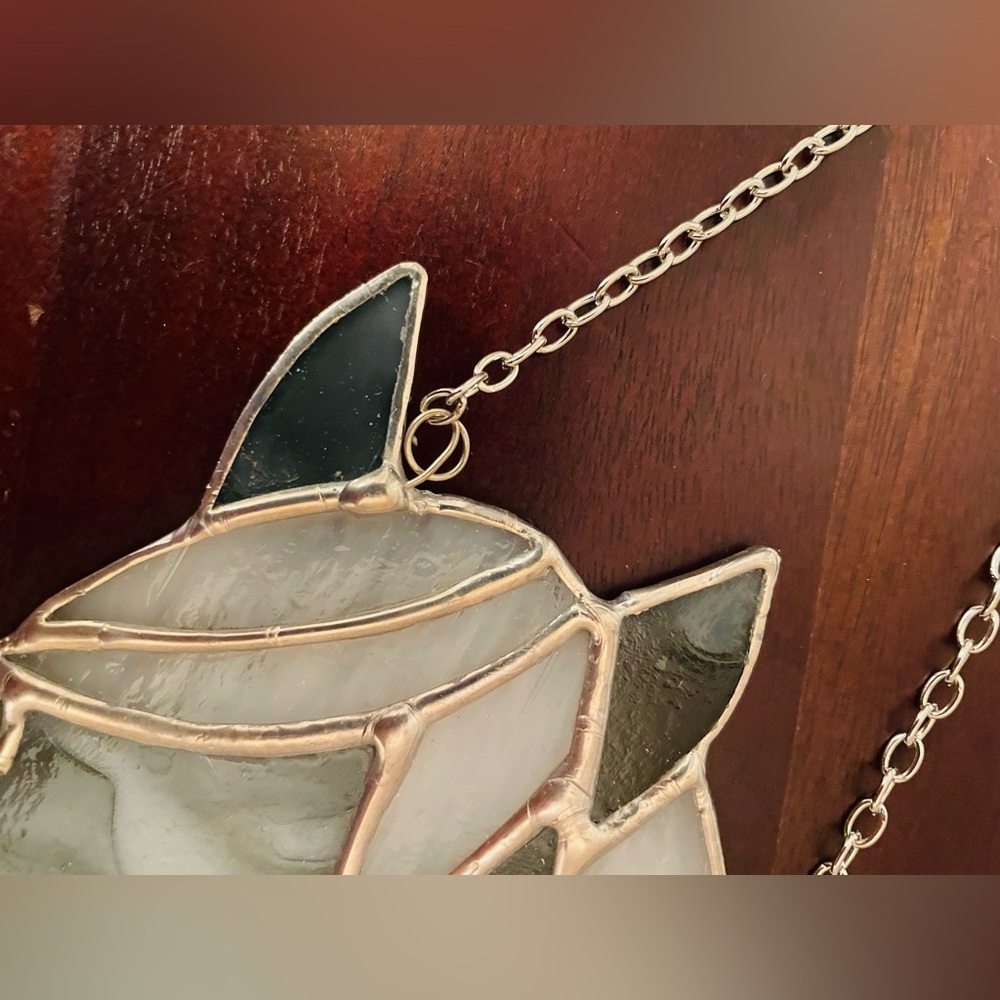 BNWOT Beautiful Custom Handmade Gray Stained Glass Horse Head - Picture 8 of 15